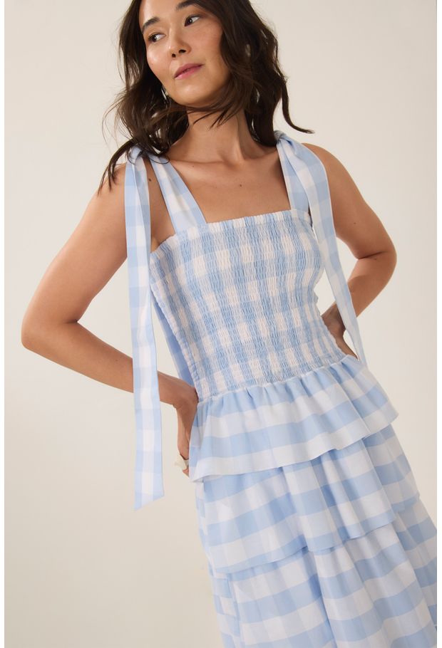 Vestido Vichy Azul Claro Jaque mobile-peepou
